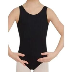 Capezio Team Basics Tank Leotard Girls Black Size I6